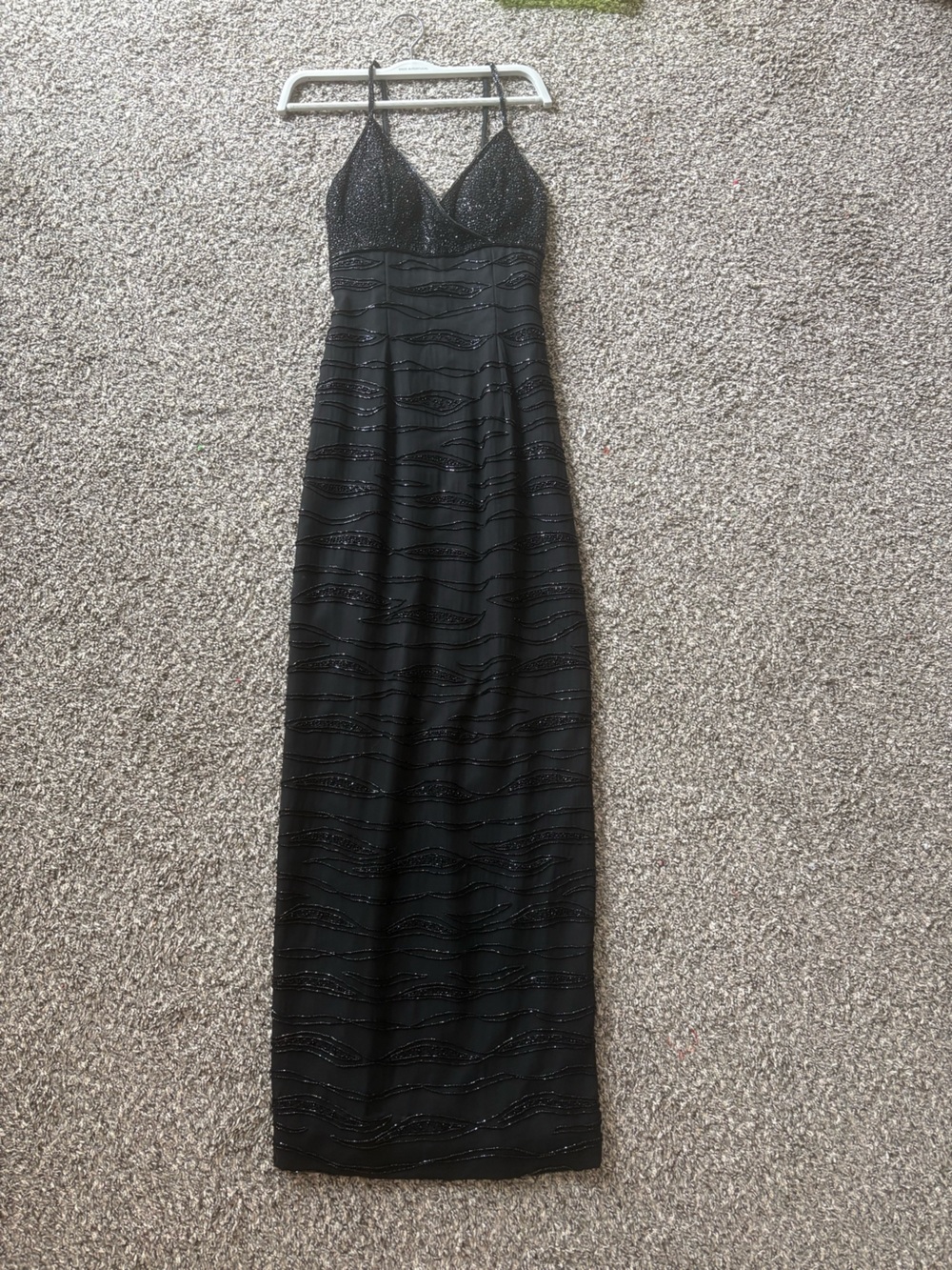 Lillie Rubin Black Beaded Vintage Dress